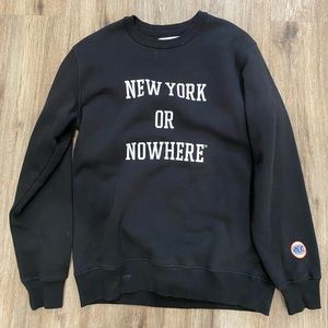 Knicks Black “New York or Nowhere” Crewneck